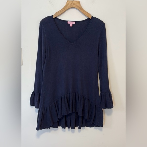 Lilly Pulitzer Adela Ruffle Sweater , sz small - Picture 3 of 7